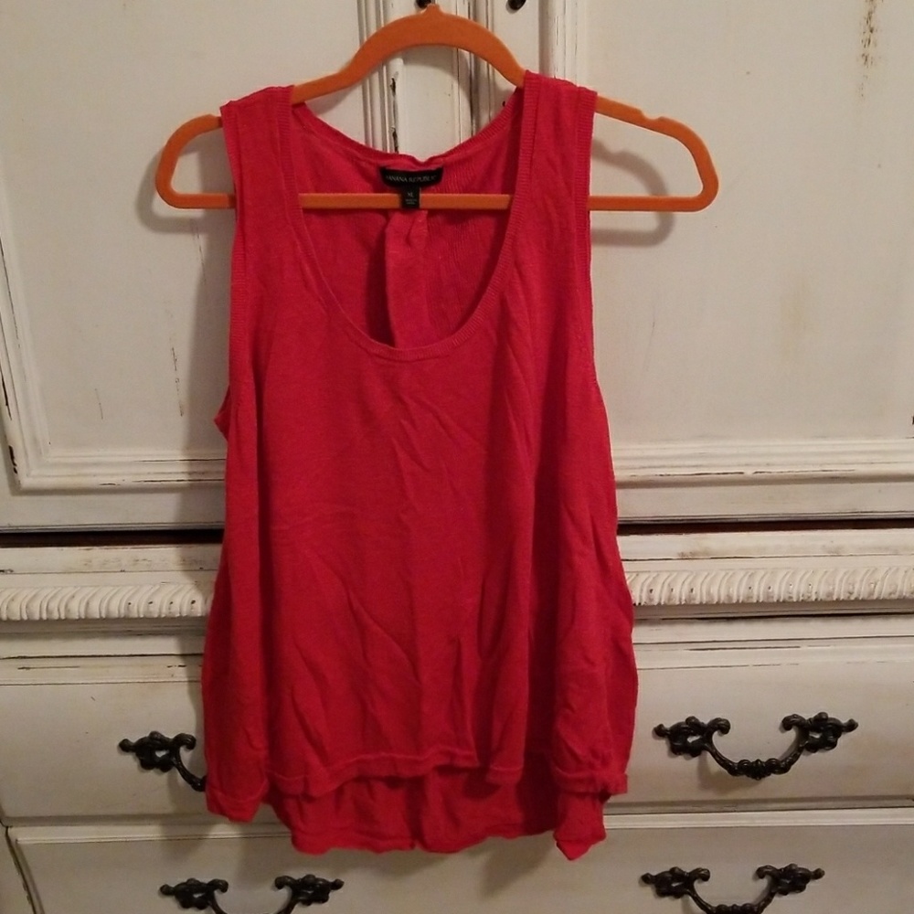 Orange/red high low Banana Republic tank